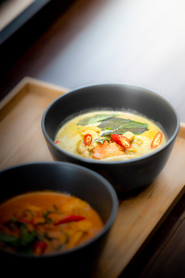 Sweet and Spicy Green Curry Served with Rice